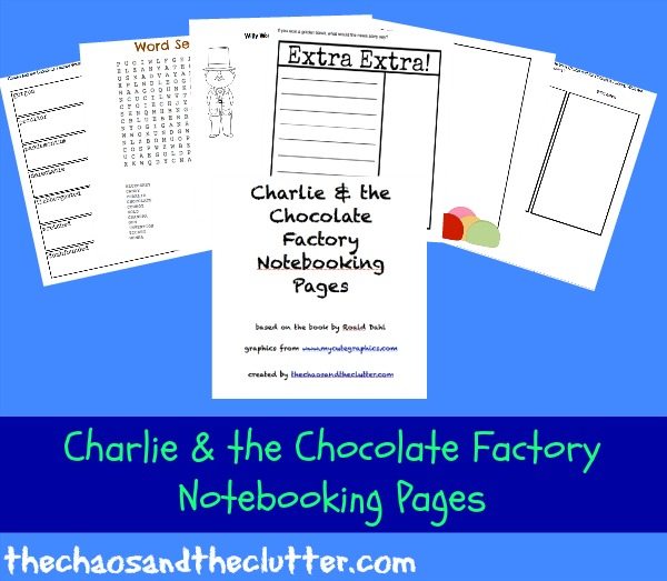 Charlie & the Chocolate Factory Printable Notebooking Pages Pack